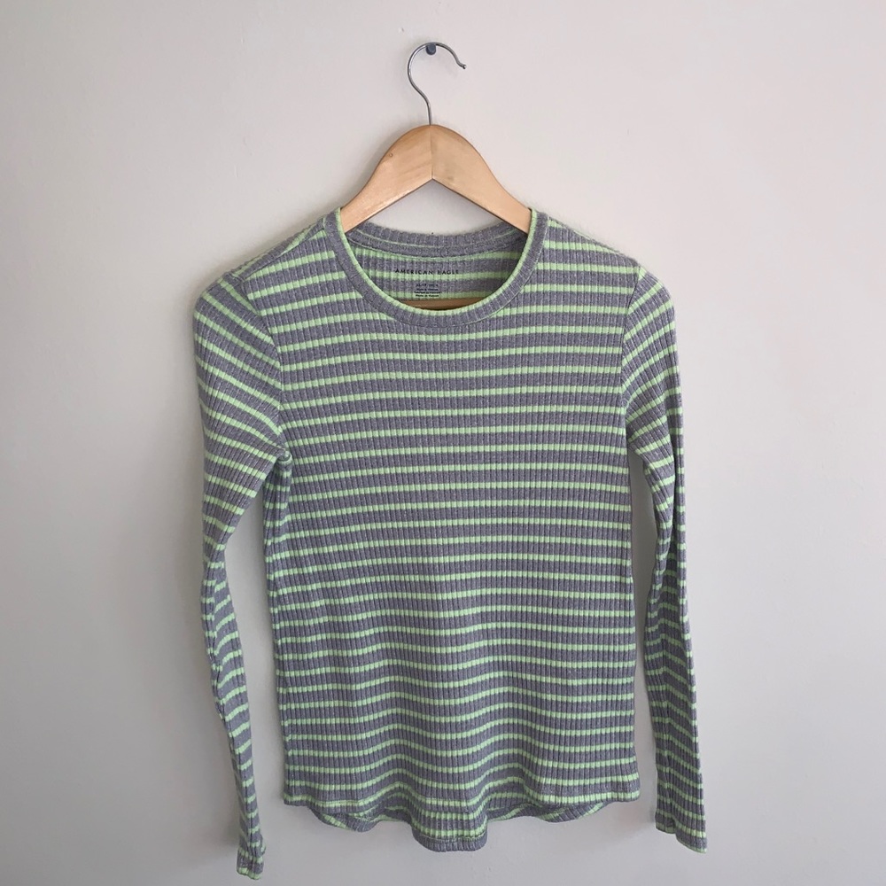 American Eagle Womens Striped Top - Picture 2 of 10